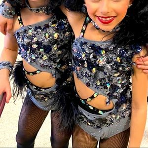 Jazz/MT costume by glamour dance with added Swarovski crystal embellishments